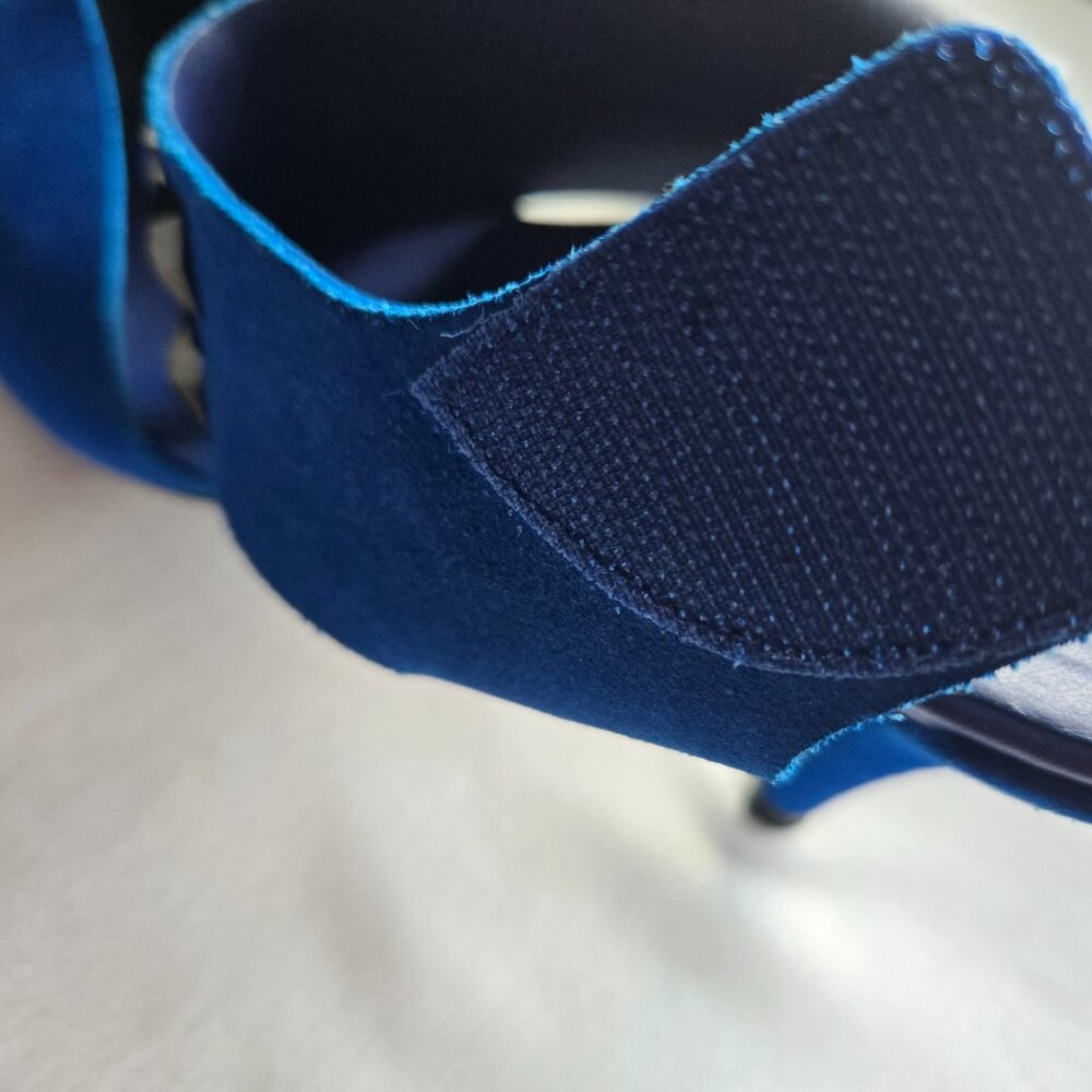 PEDRO GARCIA ROYAL BLUE SUEDE PEEP - TOE SANDALS (SIZE - 40) - Picture 12 of 15